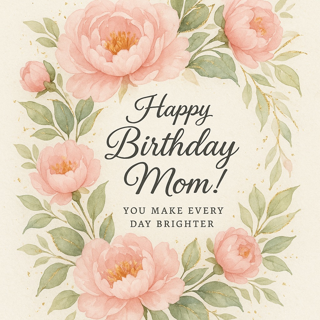 Happy Birthday Mom! You make every day brighter