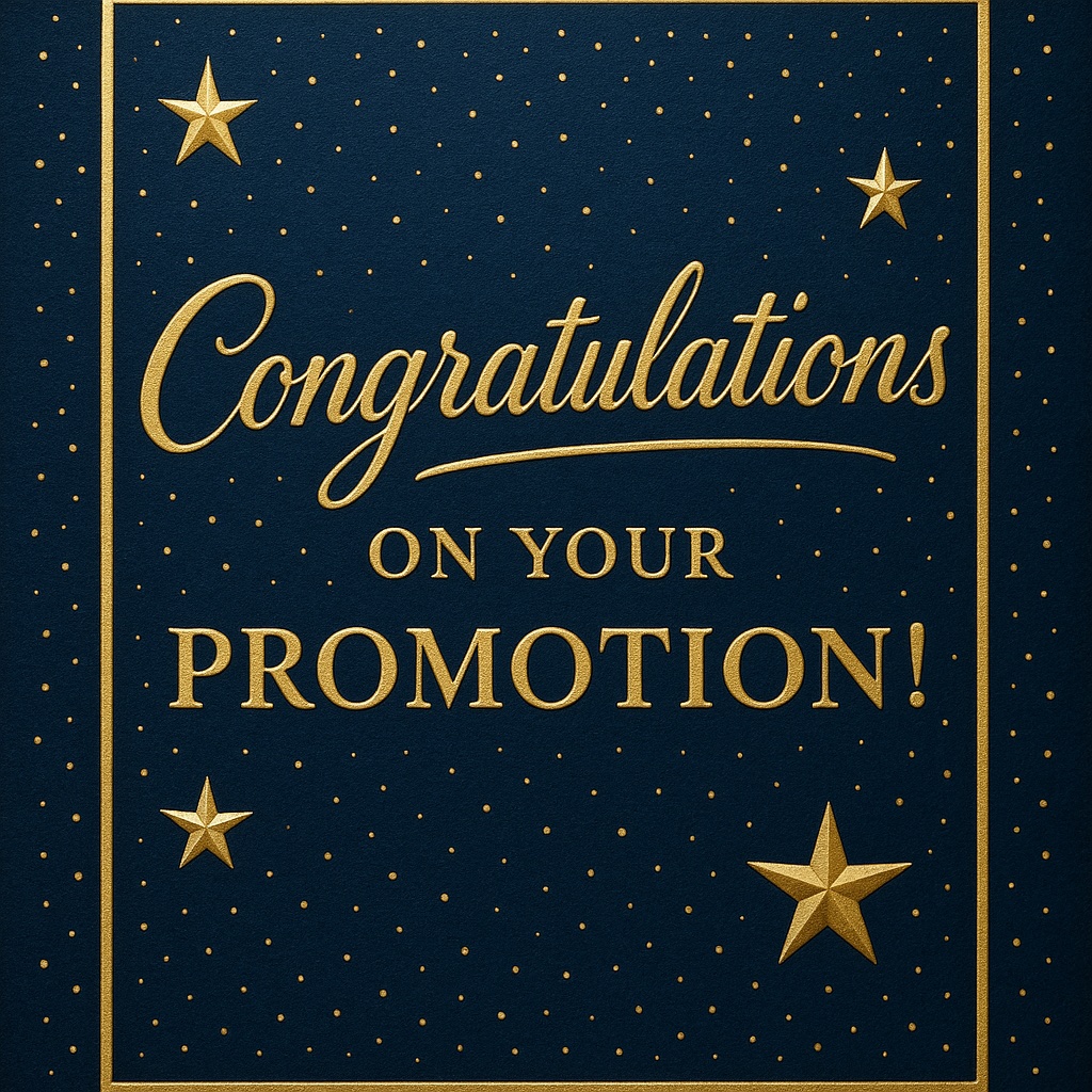 Congratulations on your promotion!