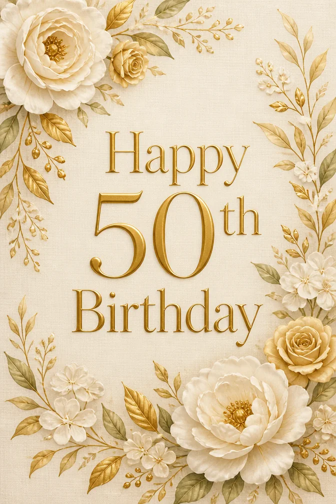 50th Birthday Cards example