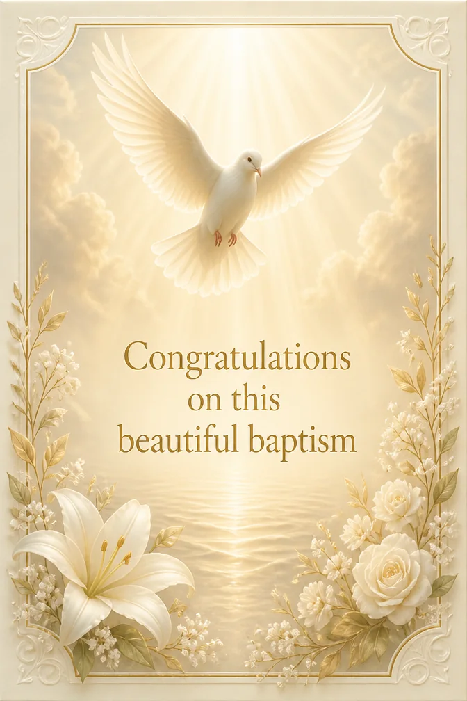 Baptism Cards example