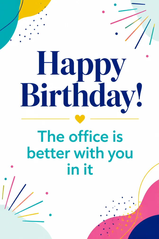 Birthday Cards for Coworker example