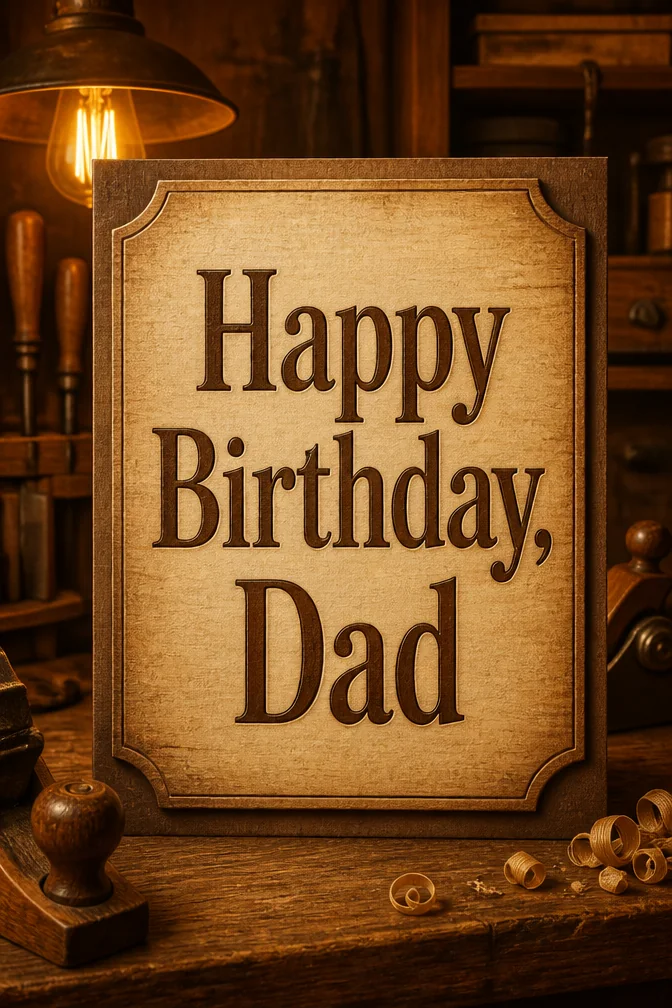 AI-generated birthday cards for dad example