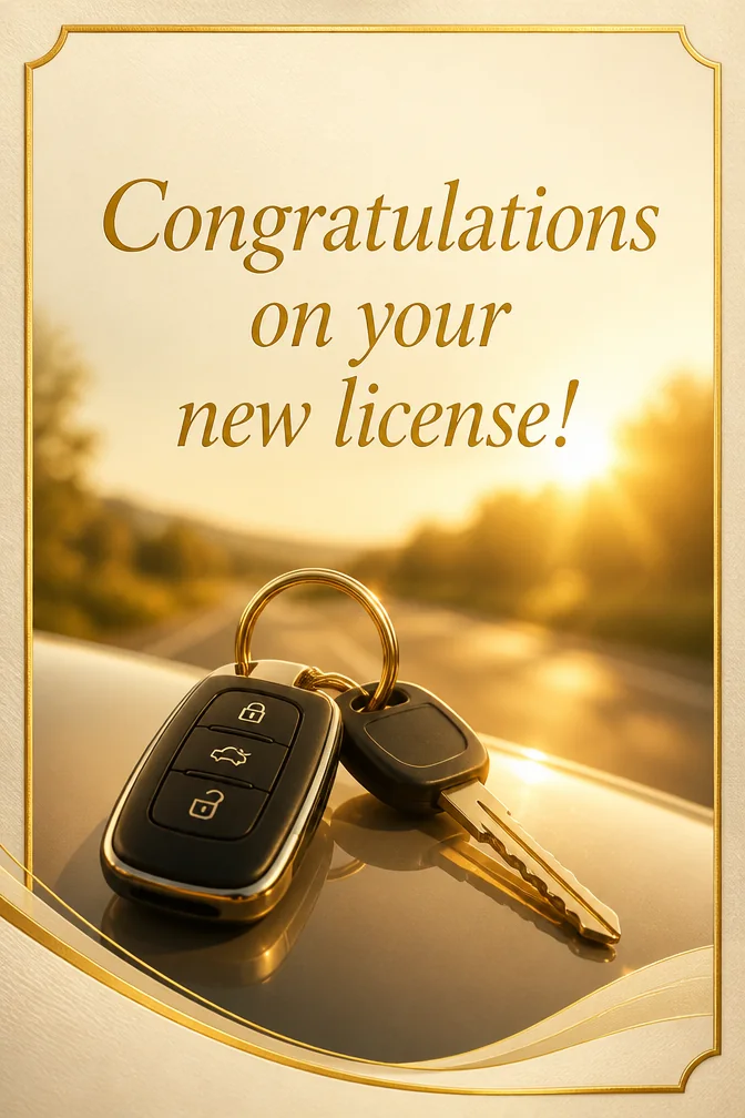 AI-generated driver's license cards example