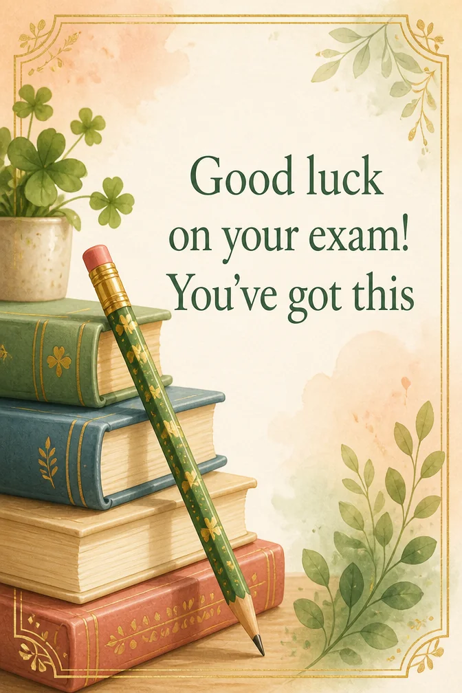 Exam Good Luck Cards example