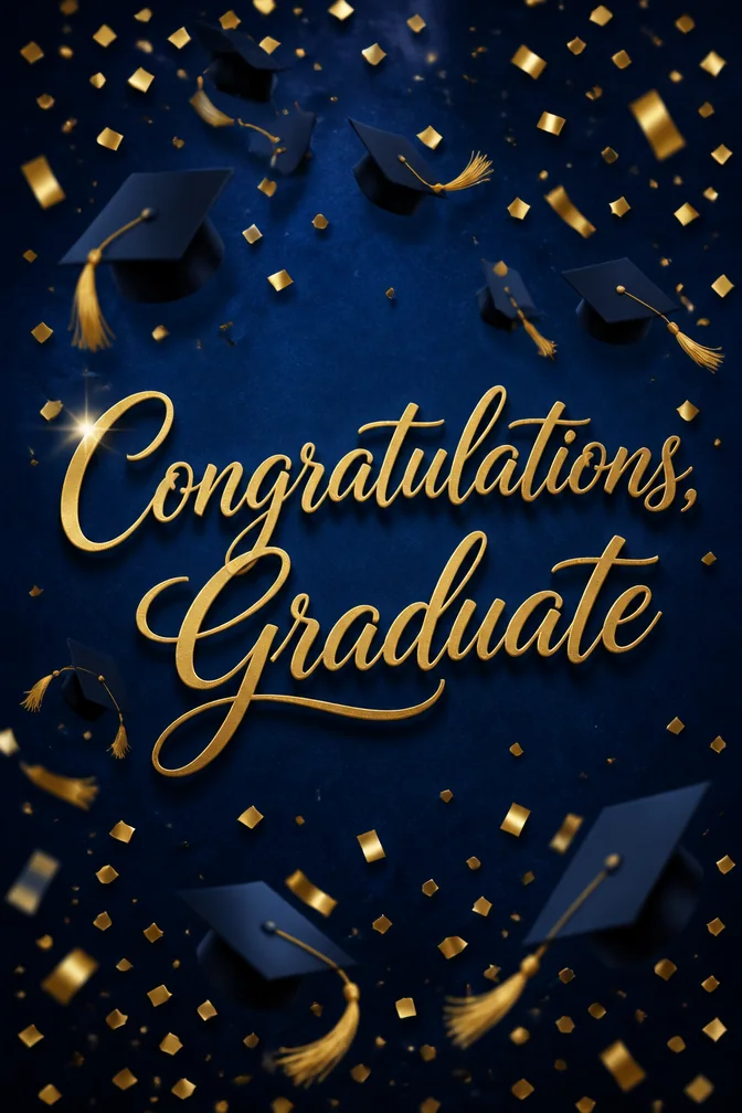AI-generated graduation cards example