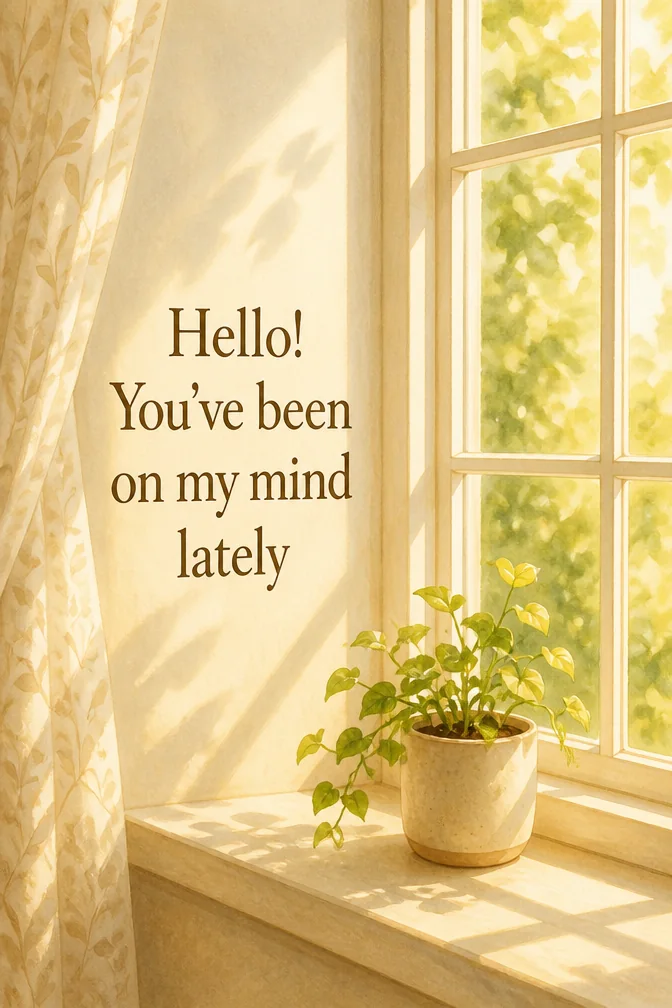AI-generated hello cards example