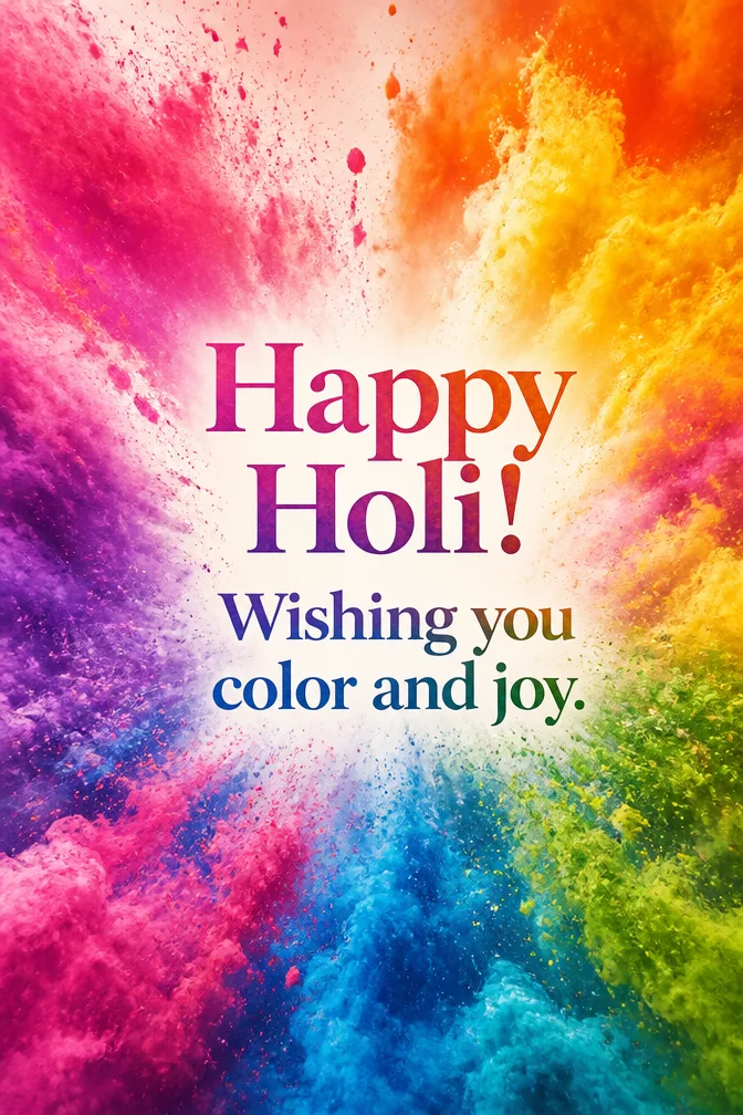 Holi Cards example