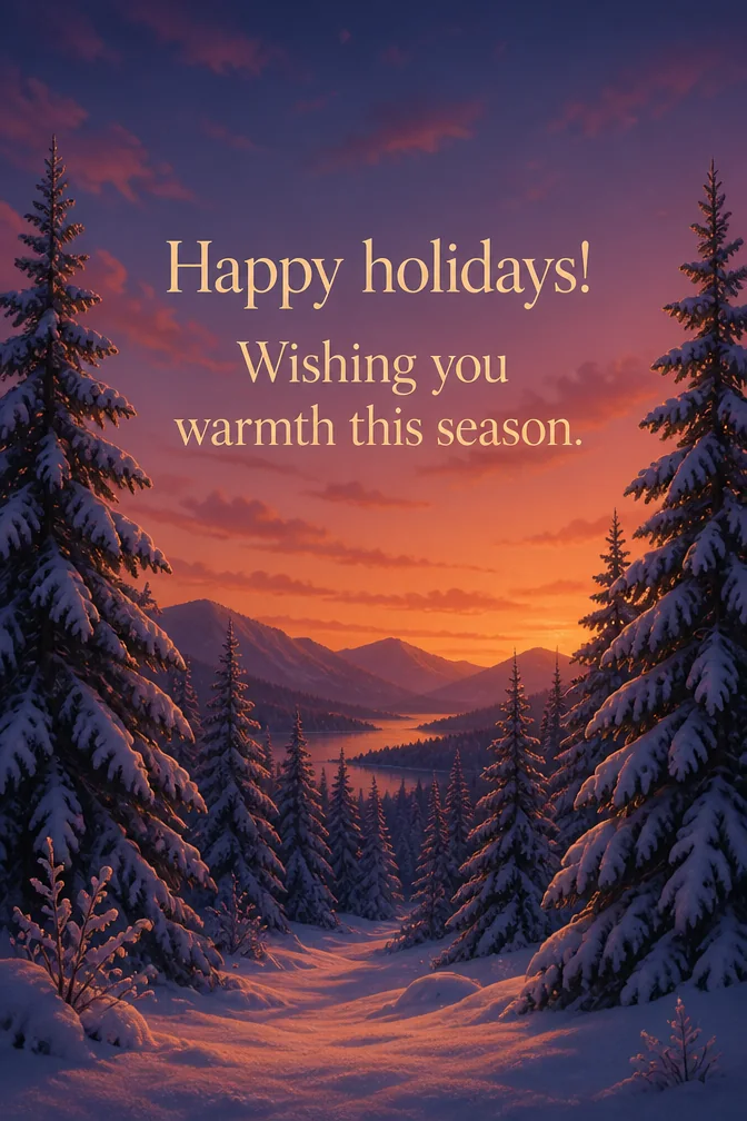 AI-generated holiday cards example