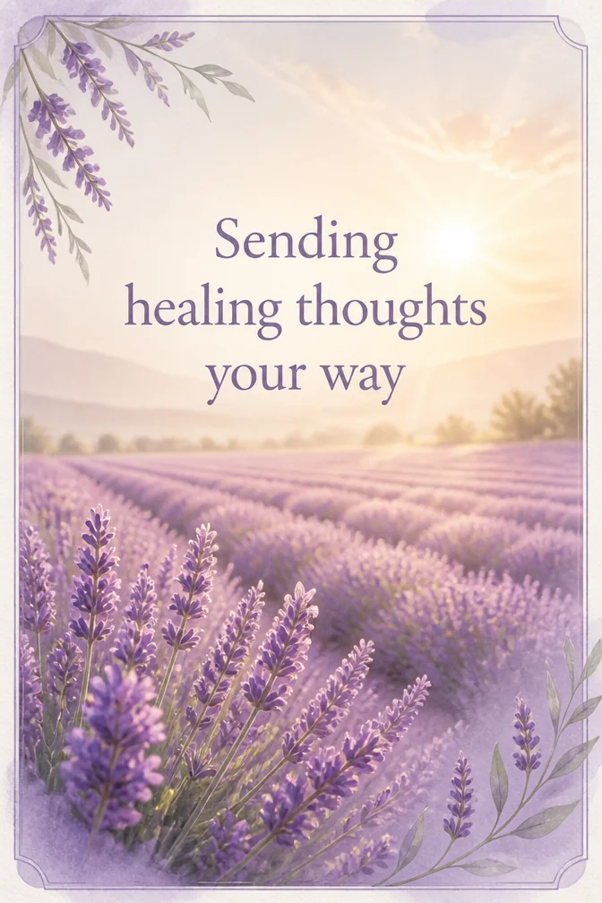 AI greeting card: Sending healing thoughts your way