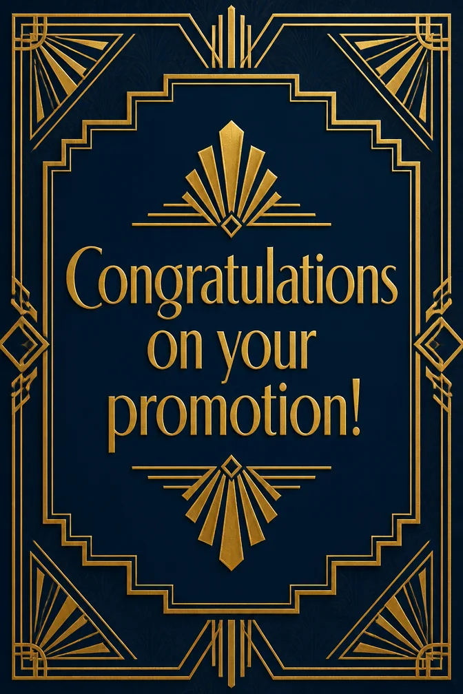 AI greeting card: Congratulations on your promotion!
