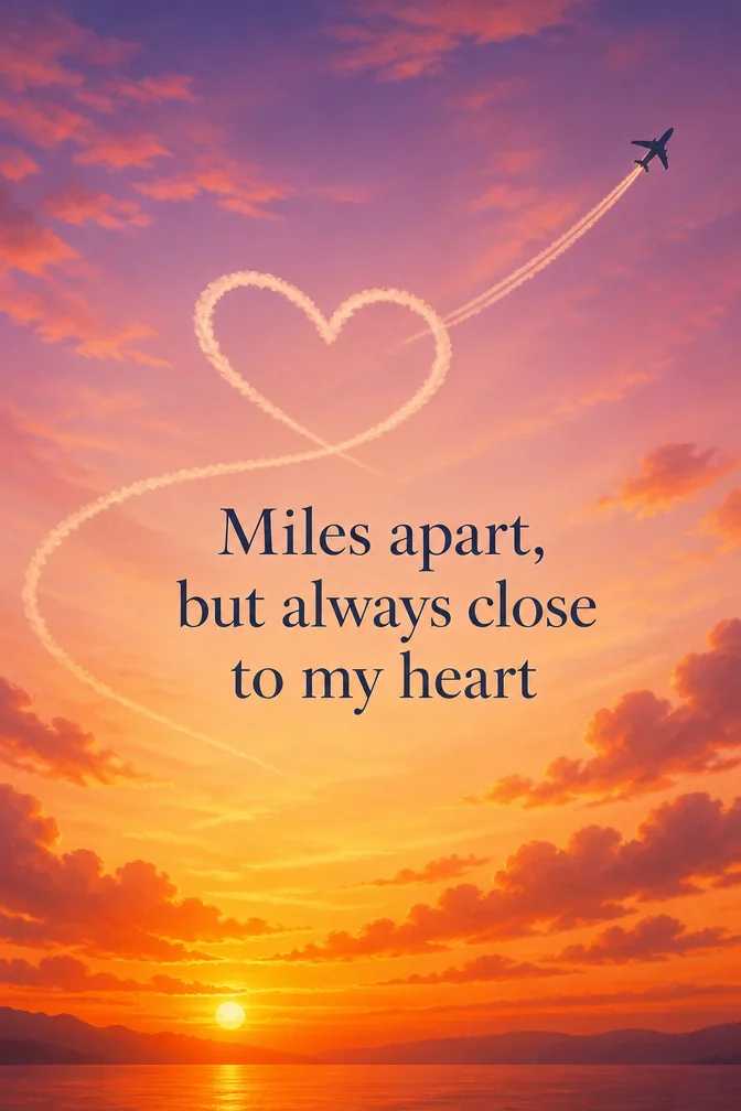 Long Distance Love Cards example
