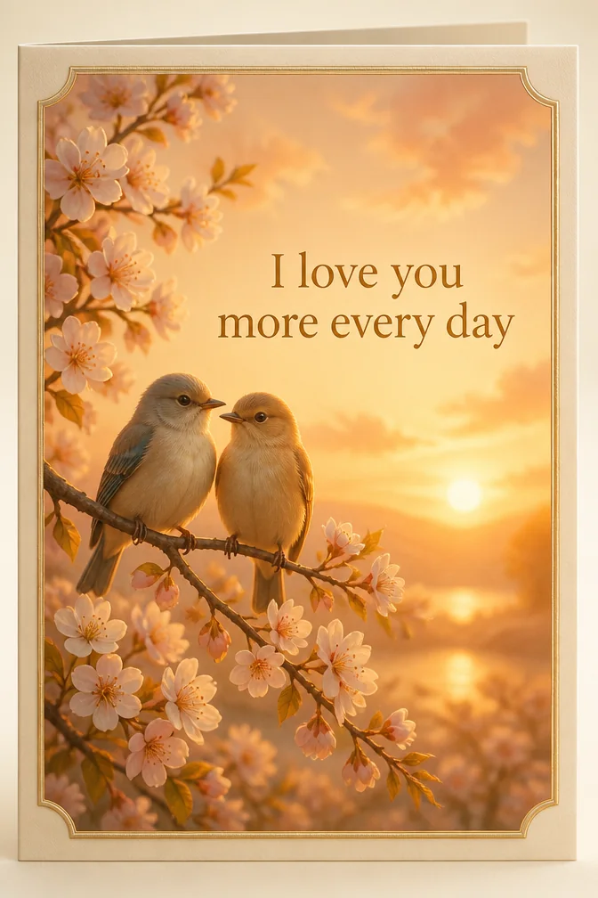 AI-generated love cards example