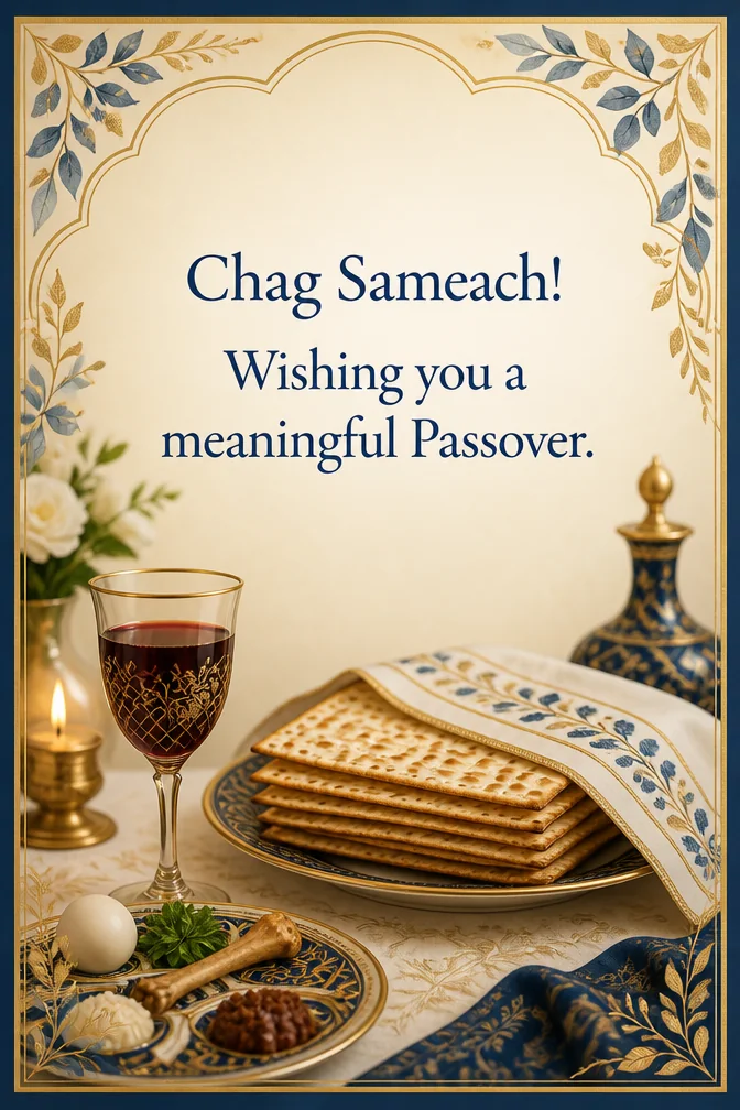 AI-generated passover cards example