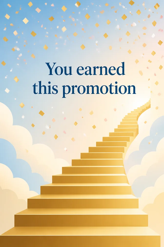 AI-generated promotion cards example
