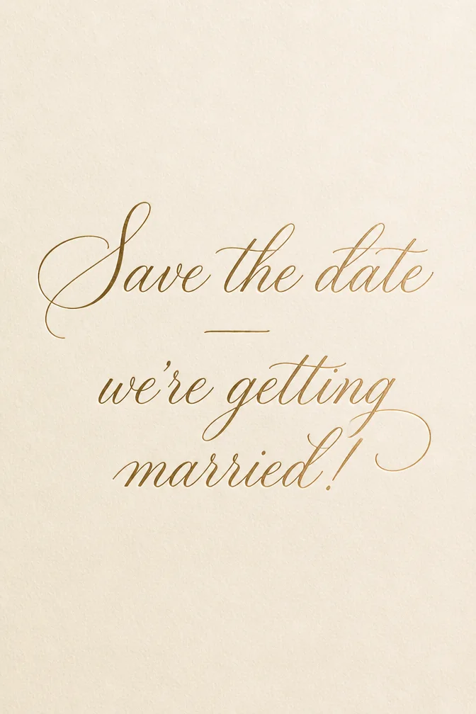 Save the Date Cards example