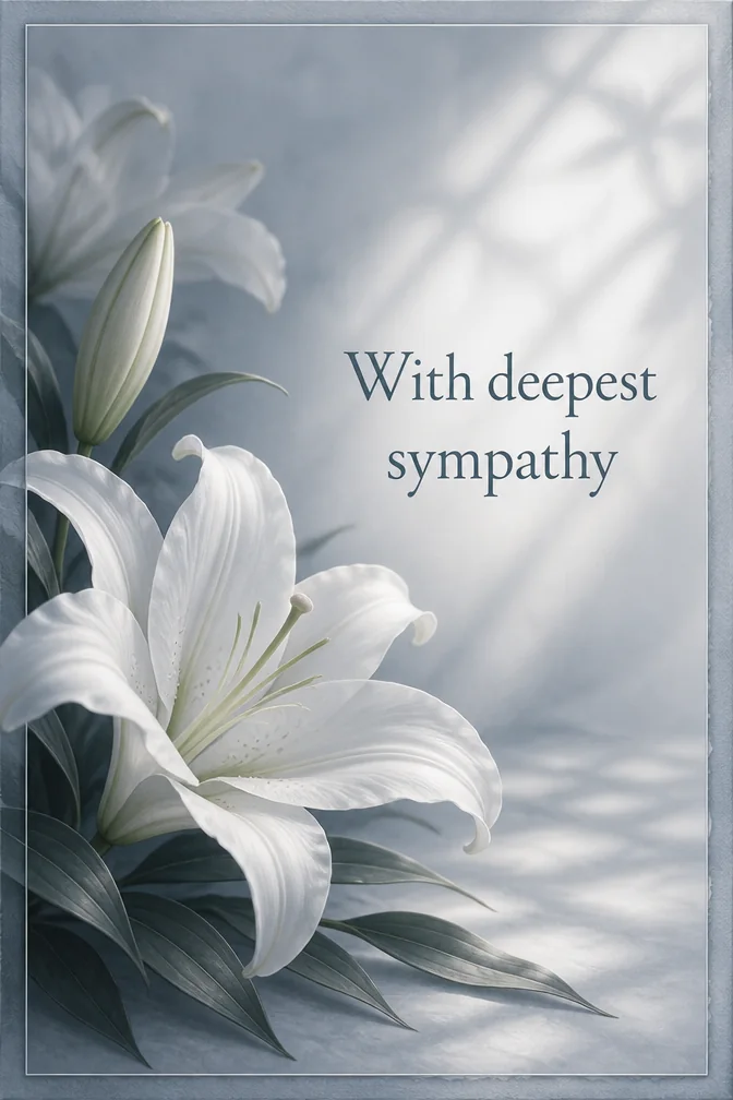 AI-generated sympathy cards example
