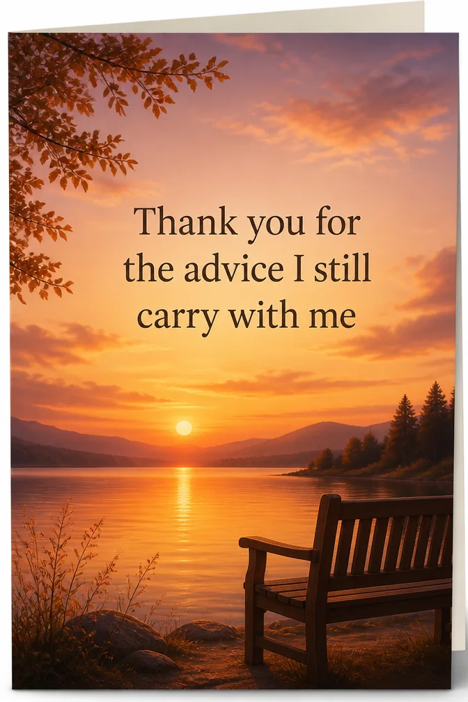 AI-generated thank you cards for a mentor example