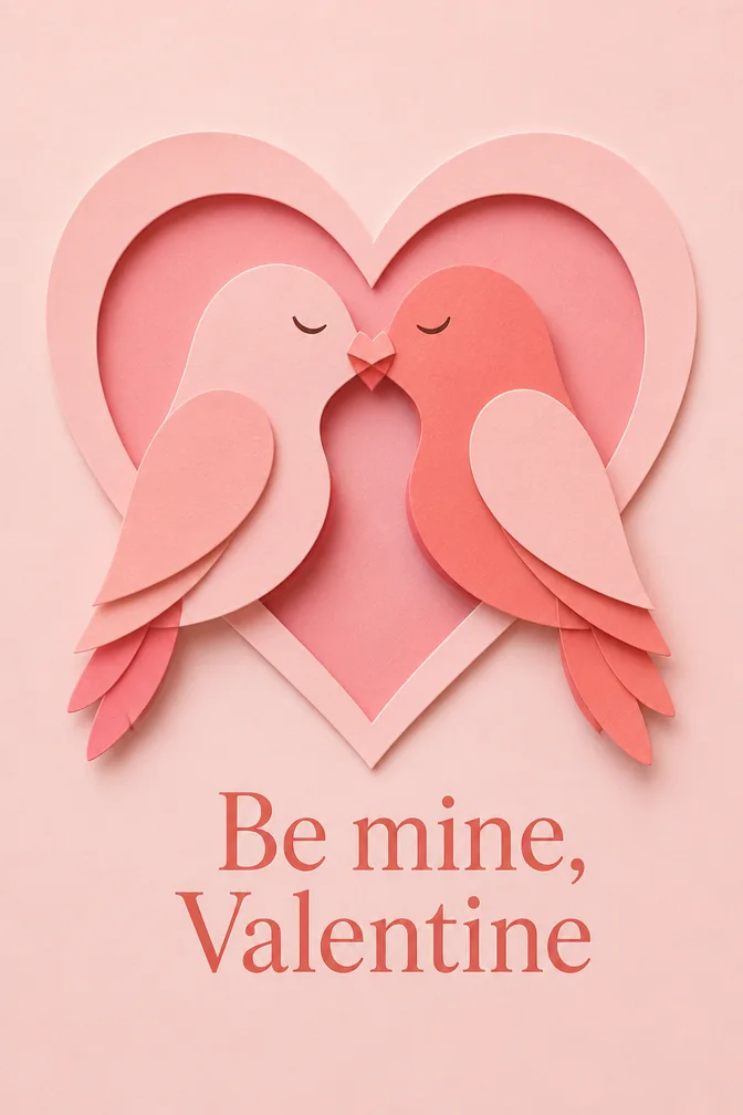 AI-generated valentine's day cards example