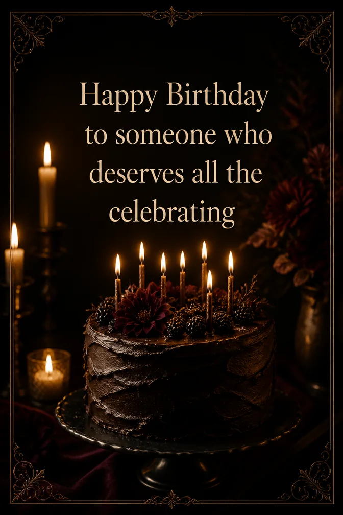 AI birthday cards example: Happy Birthday to someone who deserves all the celebrating