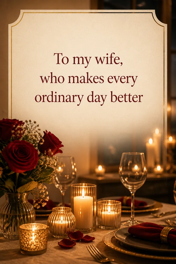 AI birthday cards for wife example: To my wife, who makes every ordinary day better