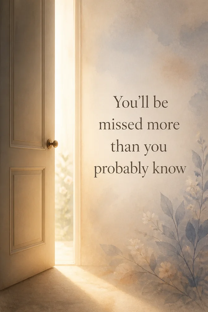 AI farewell cards example: You'll be missed more than you probably know