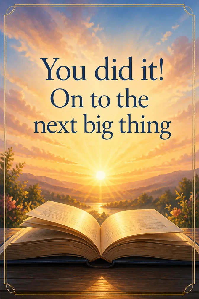 AI graduation cards example: You did it! On to the next big thing