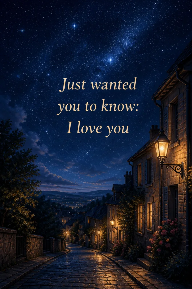 AI love cards example: Just wanted you to know: I love you