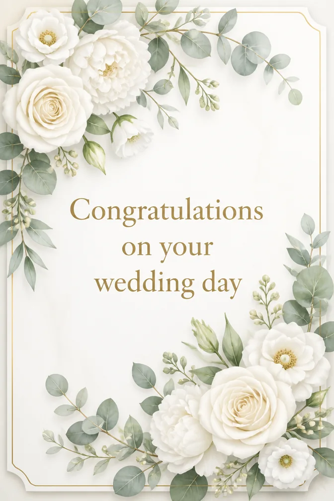 AI-generated wedding cards example