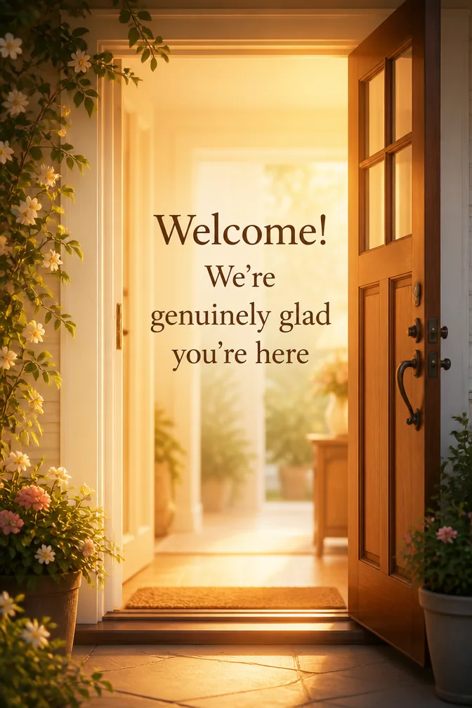 AI-generated welcome cards example