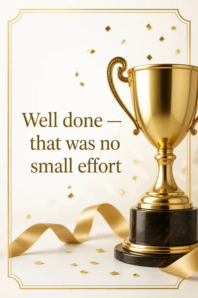 Well Done Cards example