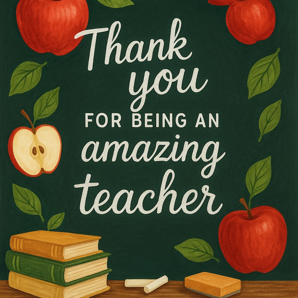 Thank you for being an amazing teacher